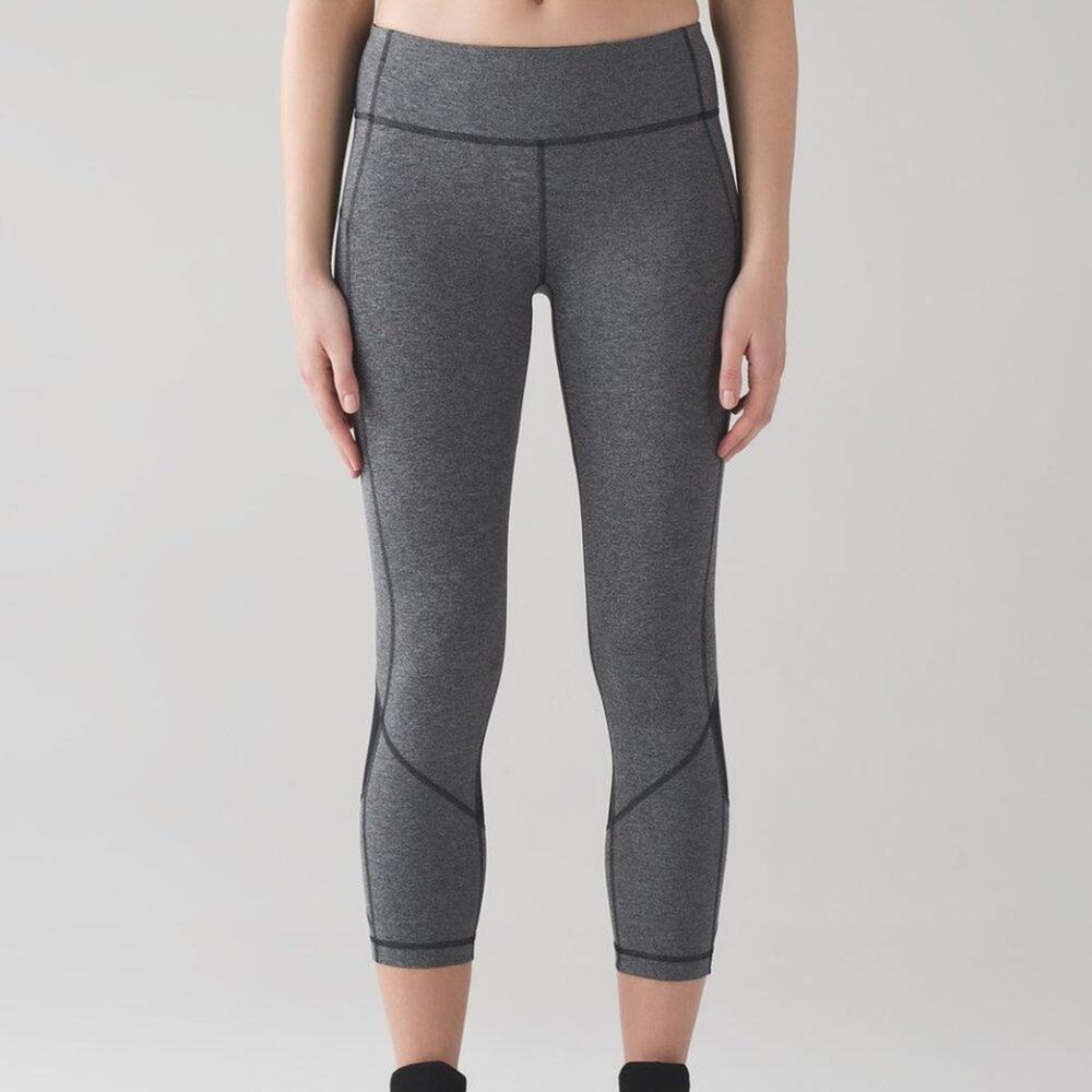 Lululemon Pace Rival Crop 22" Heathered Black 4